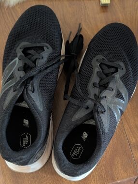 New Balance Black and White Athletic Mesh Sneakers